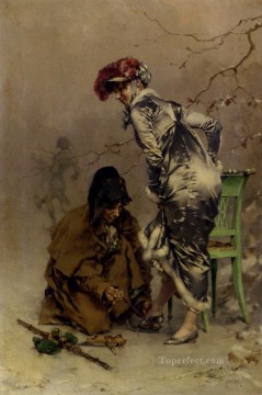 冬のエスカペイド 女性 ケンメラー フレデリック・ヘンドリック Oil Paintings